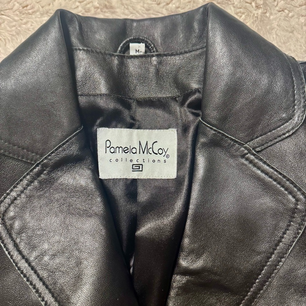 Vintage 90’s Pamela McCoy Buttery Soft Leather Jacket – Size M blazer coat - Picture 7 of 7